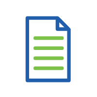 Animated icon of a paper document