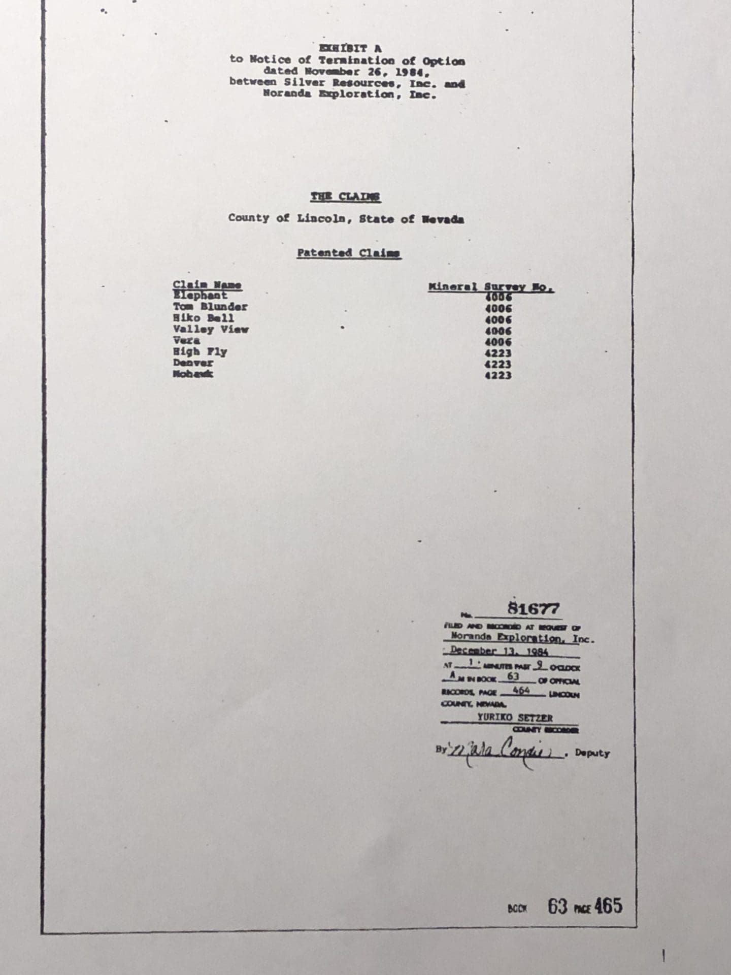 160 Ac ~ Lincoln Co, Nevada GOLD & SILVER area, 8 Patented Load Mining Claims; The DENVER, MOHAWK AND HIGH FLY, The ELEPHANT, TOM BLUNDER, HIKO BELL, VALLEY VIEW AND VERA photo 10