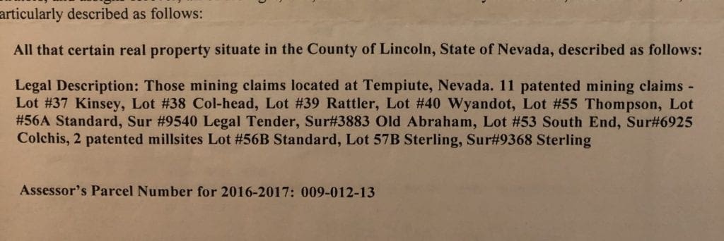 Large view of 117 Acres 11 Patented Lode Mining Claims Tempiute District, 2 Millsites in Lincoln County, Nevada Photo 10