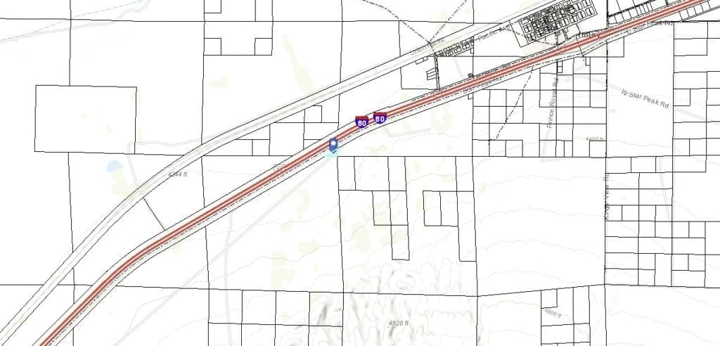Large view of 1.54 Acre Lot with Interstate 80 Frontage in Imlay, Nevada. Zoned AGRICULTURE – MINING – RECREATION. Photo 1