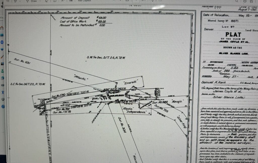 1.50 ACRES IN GILPIN CO, COLORADO TWO MINES MC INTOSH 50 1.5 ACRES