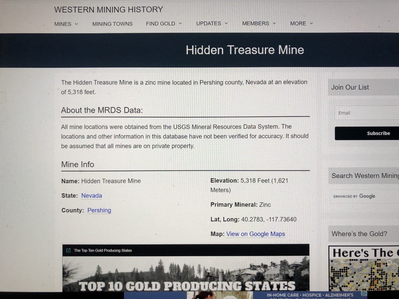 15.84 Acres in GOLD NOTE CANYON, HIDDEN TREASURE #1, SUR 2097 – A PATENTED MINING CLAIM -PAST PRODUCER OF GOLD, SILVER & ZINC photo 49