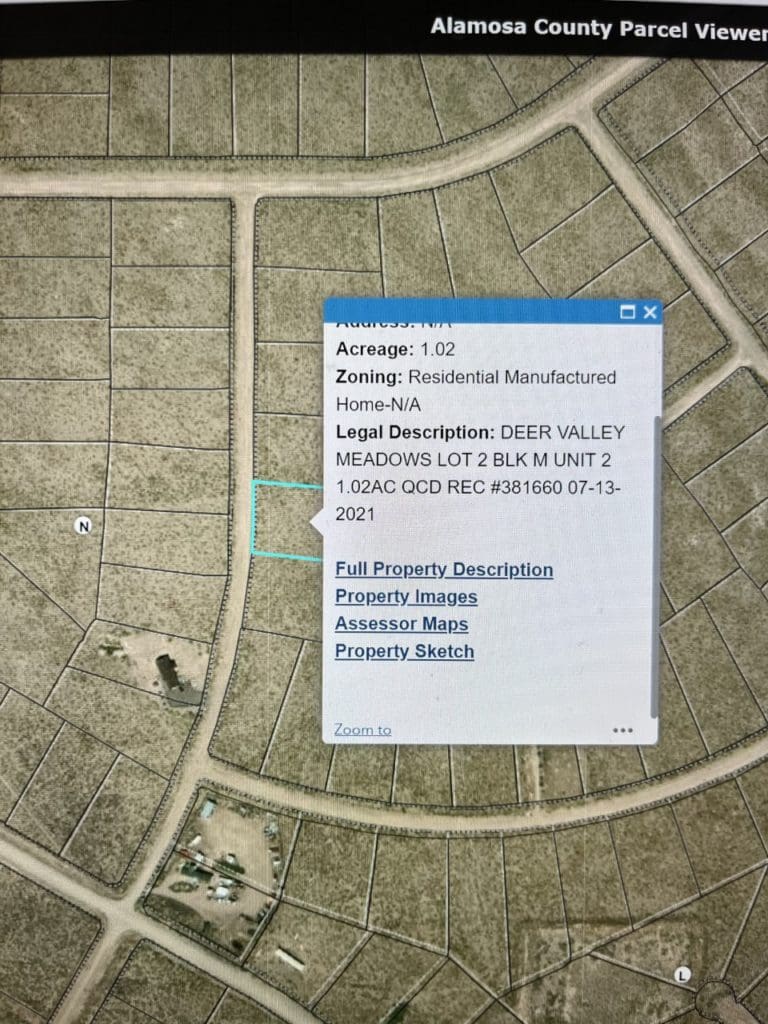 Large view of 1.02 ACRES IN SOUTHERN COLORADO NEAR ALAMOSA AND MT. BLANCA PEAK 14,345 FEET SANGRE DE CRISTO MOUNTAINS. Photo 10