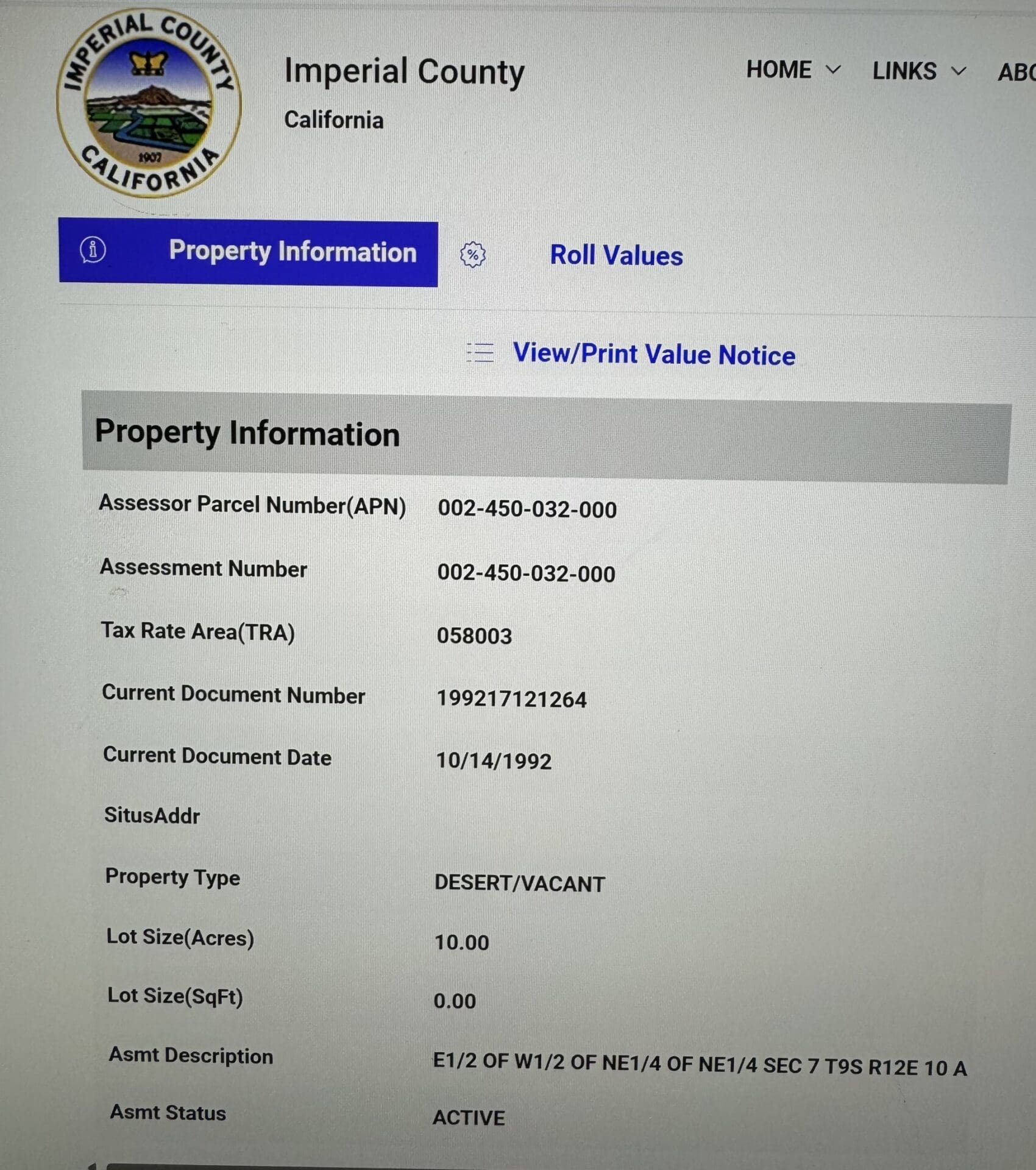 10.00 ACRES IN BEAUTIFUL SUNNY SOUTHERN CALIFORNIA NEAR PALM SPRINGS AND SALTON SEA. photo 5