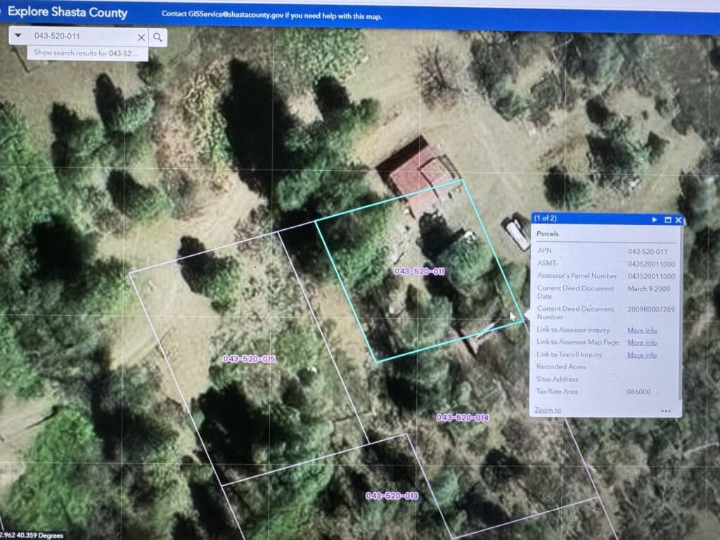 Large view of LOT IN BEAUTIFUL SHASTA COUNTY, CALIFORNIA NEAR THE TRINITY ALPS AND SHASTA LAKE ~ TREED Photo 3