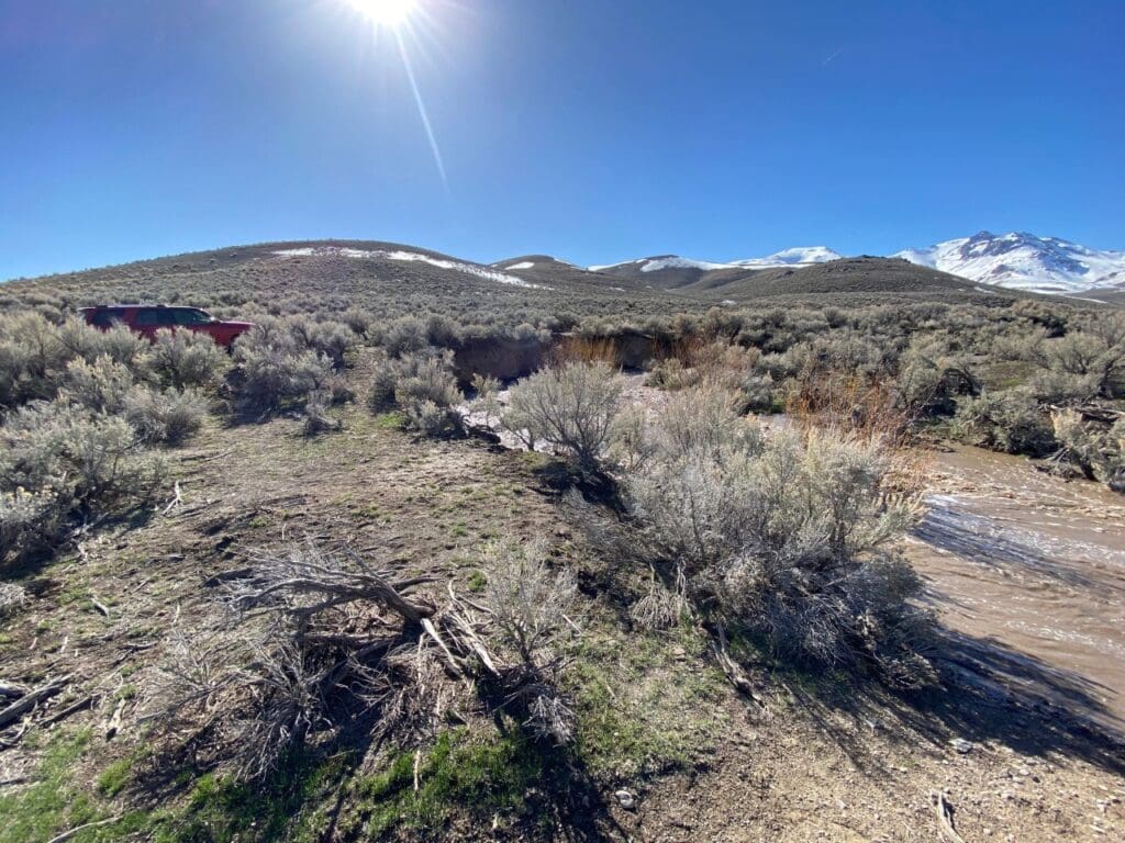 Large view of 41.39 ACRES IN LANDER CO, NEVADA WITH ROAD, CREEK, SPRING AND INCREDIBLE MOUNTAIN TOP VIEWS FOR MILES~NEW PICS MUST SEE AMAZING! Photo 21