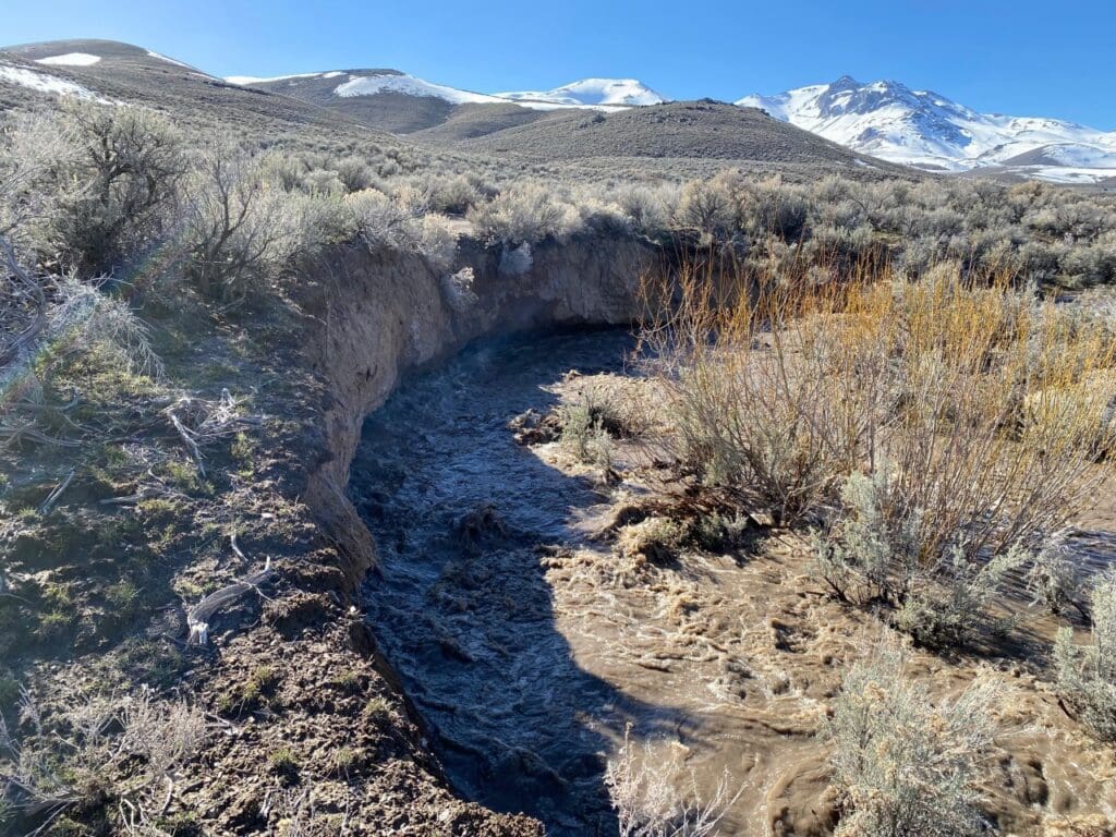 Large view of 41.39 ACRES IN LANDER CO, NEVADA WITH ROAD, CREEK, SPRING AND INCREDIBLE MOUNTAIN TOP VIEWS FOR MILES~NEW PICS MUST SEE AMAZING! Photo 4