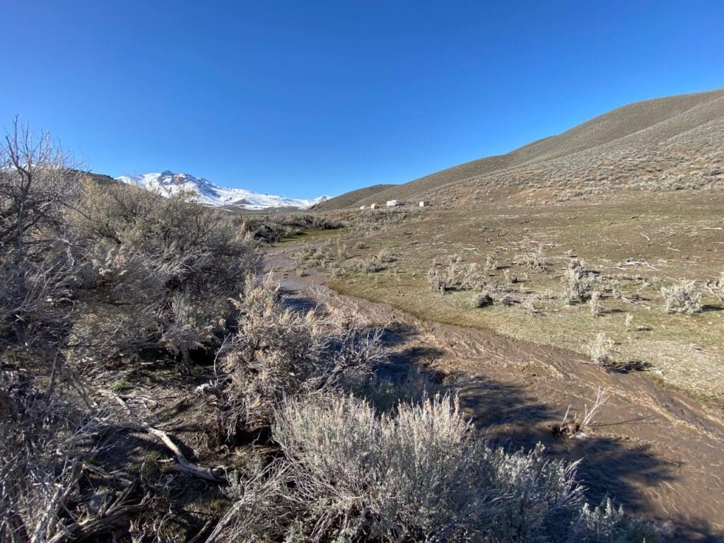 Large view of 41.39 ACRES IN LANDER CO, NEVADA WITH ROAD, CREEK, SPRING AND INCREDIBLE MOUNTAIN TOP VIEWS FOR MILES~NEW PICS MUST SEE AMAZING! Photo 15