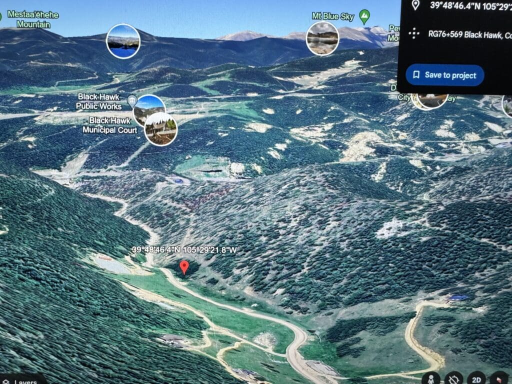 Large view of 5.16 ACRES IN BLACK HAWK~GILPIN COUNTY, COLORADO, TIMBERED & ROAD ~ BIG GAME ~ MINING CLAIM “ST. JAMES”-GOLD Photo 1